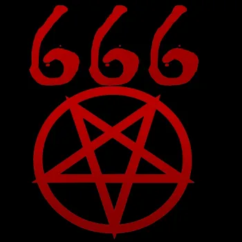The Number 666.
Satanic Symbols,
witch symbols.
dark symbols.