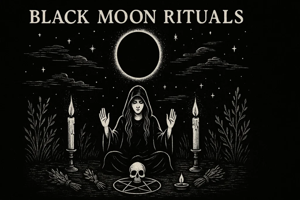 Black Moon Rituals, dark moon witchcraft, dark moon ritual hekate, black moon spiritual meaning, new moon rituals, black moon manifestation, black moon rituals 2025, moon magic spells, black moon meaning,