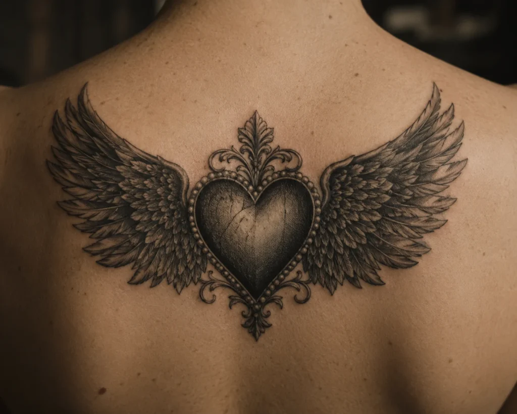  Tattoo Heart Symbol winf tattoo