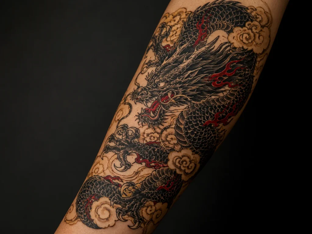 Chinese Dragon Symbol Tattoo